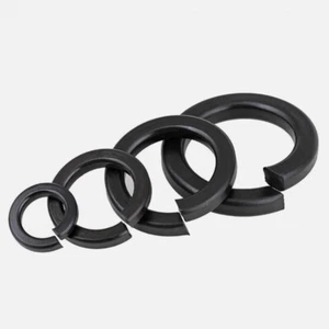 Lavadoras de bobinas de resorte M2 M2.5 M3 M4 M5 M6 M8-M30 grado 8 lavadoras en espiral de bloqueo negro - Imagen 1 de 5