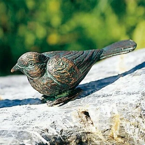 Bronzefigur Vogel nach unten schauend L12cm Bronze Gartenfigur Rottenecker - Bild 1 von 3