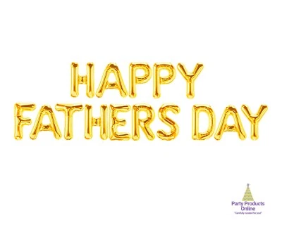 FELIZ DÍA DEL PADRE Letra Globo Banner - Oro, Oro Rosa y Plata Foto 1 de 4