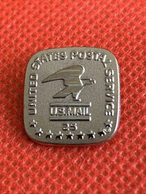 "Pin de solapa de 25 años de servicio del Servicio Postal de los Estados Unidos (USPS) .75""" Foto 1 de 2