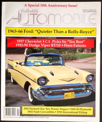 COLLECTIBLE AUTOMOBILE   A Special 10th Anniversary Issue!  April 1994 - Image 1 of 2