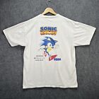 Chemise Sonic Vintage Homme XL Blanc Années 90 Jeu Vidéo Promo 3D Blast Hedgehog RARE