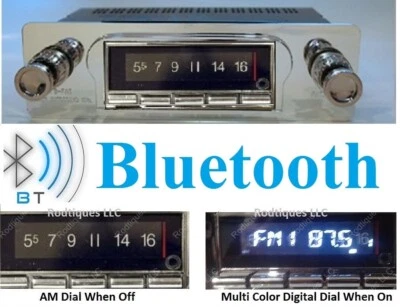 1960-63 Ford Ranchero Bluetooth Stereo Radio Multi Color Display + Free Aux 740 Foto 1 de 3