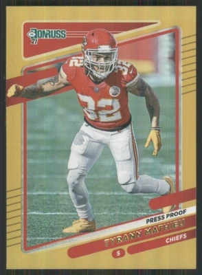 2021 Donruss Press Proof Premium #119 Tyrann Mathieu Kansas City Chiefs 47818 - Image 1 of 2