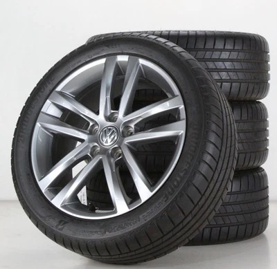 VW Golf 7 & R-Line Sportsvan Sommerräder 17 Zoll Felgen Salvador 5G0601025AE - Bild 1 von 4