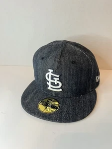 St. Louis Cardinals New Era 59fifty Denim Navy Blue 7 1/2 Fitted Hat Brandneu  - Bild 1 von 10