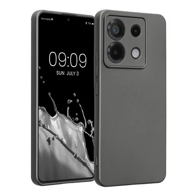 KWMOBILE Handyhülle für Xiaomi Redmi Note 13 Pro 5G Poco X6 5G Silikon Case metallisch