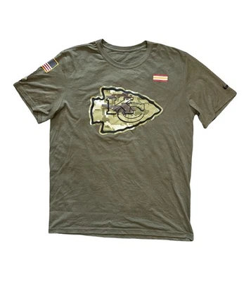 Nike Kansas City Chiefs Tee Shirt Mens Large Green Salute To Service Military - Image 1 of 4