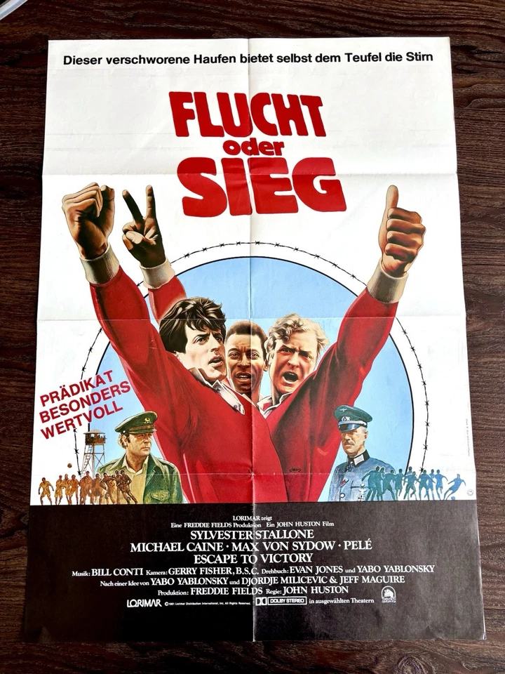 Flucht oder Sieg Kinoplakat Poster A1, Sylvester Stallone, Pelé, Michael Cain - Bild 1 von 1