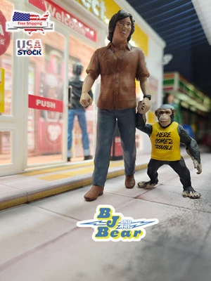 B.J. Figura PINTADA de resina y el oso escala 1/18 diorama accesorio de garaje Foto 1 de 3