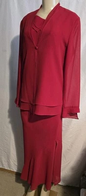 De Colección Colección IC Colección EE. UU. Por Connie Conjunto de 3 Piezas Maxi Falda Top Chaqueta  Foto 1 de 4