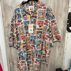 RSVLTS DISNEY PIXAR POSTERS SHIRT WALL-E MONSTERS INC RATATOUILLE MENS 4XL NEW - Picture 1 of 4