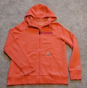 Carhartt Force Women's Medium Zip Up Hoodie Coral Color - Picture 1 of 5