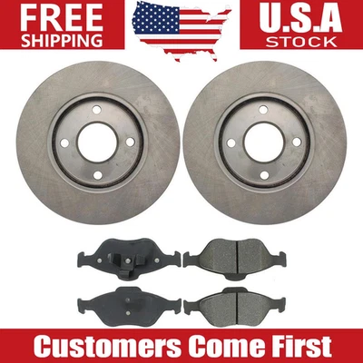 Juego de rotores de freno delanteros + pastillas de freno para Ford EcoSport 2004 2005 2006 2007 2008 Foto 1 de 4