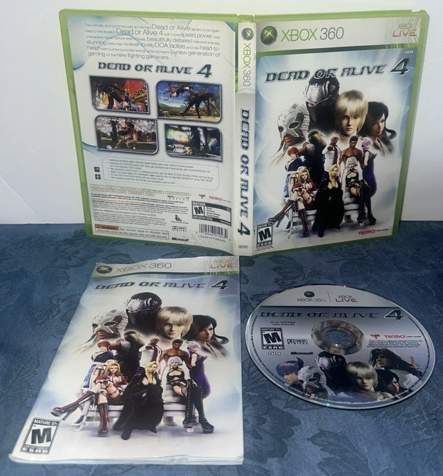 Dead or Alive 4 Xbox 360 Complete CIB Case + Manual Tested Working Fighting Game - Image 1 of 4