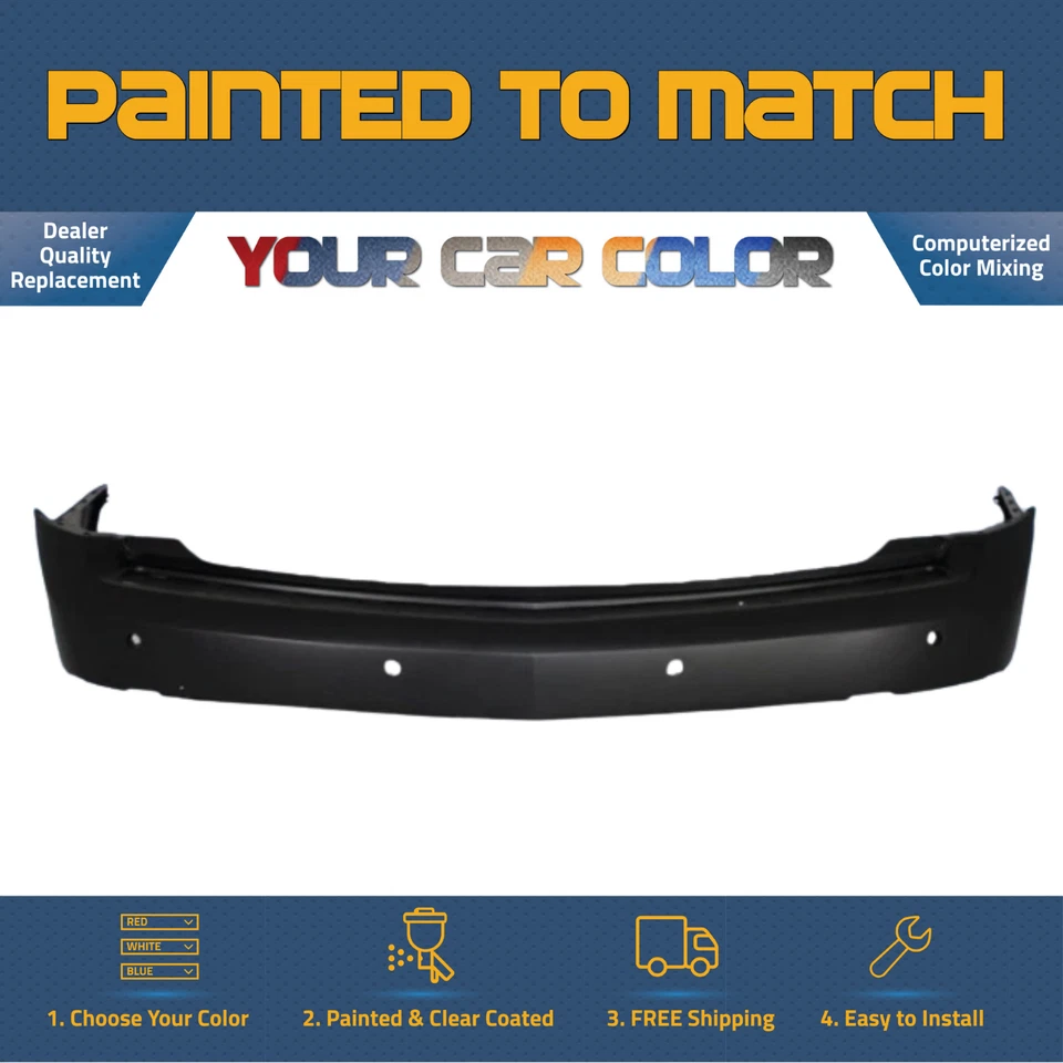 FOR 2010-2014 Cadillac SRX W/Sensor Holes Rear Bumper PREMIUM Painted to Match Foto 1 de 3