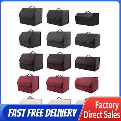 Car Trunk Organizer Large Capacity Multiuse Tools Storage Bag Leather Folding • 19.88€