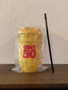 Jaws 50th Anniversary Drink Barrel Cup. Nagelneu mit Strohhalm! - Bild 1 von 2