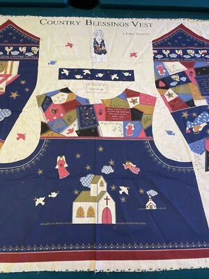 Chaleco Bendiciones Country Panel Tela Corte y Coser Iglesia Ángeles Talla S a L Foto 1 de 4