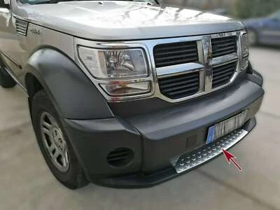 RECAMBO Cubierta de acero inoxidable cromado parachoques delantero adecuado para Dodge Nitro | 2006-2011