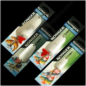 Löffel Köder Köder Hecht Barsch Meer Angeln Tackle Höhenhaken Spinner Silber - Bild 1 von 16