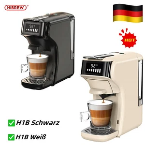 HiBREW H1B Kapselmaschine 6-in-1 20bar 600ml Kalt/Warm Espressomasc Schwarz/Weiß - Bild 1 von 12
