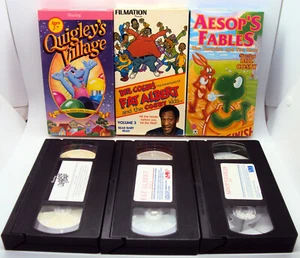 QUIGLEY's VILLAGE Aesop's Fables FAT ALBERT AND THE COSBY KIDS 3 VHS Video Tapes - Bild 1 von 13