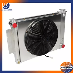 Nuevo radiador de 3 filas + ventilador de cubierta para Chevy Camaro Pontiac Firebird MT 1967-1969 - Imagen 1 de 11