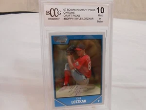 2007 Bowman Chrome Draft Draft Picks REDS #BDPP11 Kyle Lotzkar BCCG MINT 10 - Picture 1 of 2