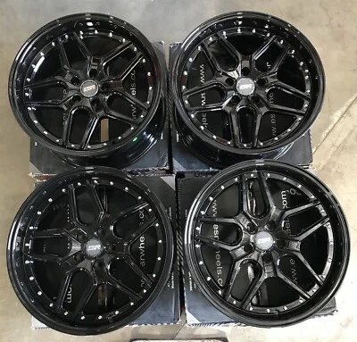 19 Inch ESR CS15 Gloss Black Wheels 19x8.5 +30 / 19x9.5 +35 5x114.3 Rims Set 4 - Image 1 of 4