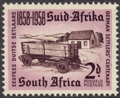 1958 South Africa-SC# 218-Cent. of the Arrivals of German Settlers -M-H - Image 1 of 2