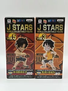 WCF J STARS World Collectable Figure Luffy &Ace BANPRESTO Jump ONE PIECE Genuine - Picture 1 of 9