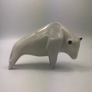 Sgrafo Modern Germany Bull Peter Müller Porcelain Figurine Damaged Horn - Picture 1 of 10