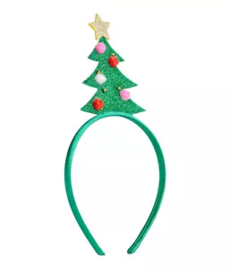 Girls H&M Christmas Tree Headband w/ Star & Ornaments - Picture 1 of 2