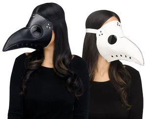 Fun World Adult Faux Leather Plague Doctor Costume Long Nose Mask, One-Size 11" - Picture 1 of 5