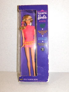 Barbie: VINTAGE Blonde SIDE PONYTAIL TALKING BARBIE Doll w/Box! - Picture 1 of 12