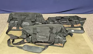 3 Paramount Mechanics Canvas Tool Bags Zipper Bag Black Large Military - Picture 1 of 13