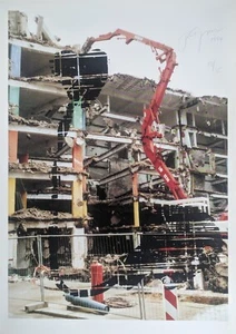 Felix Droese, Abrisskran, Offsetdruck, handsigniert, nummeriert, datiert, 1994 - Bild 1 von 9