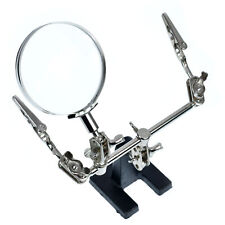 Helping Hand Magnifier Magnifying Glass Jewelry Clamp Holder Soldering Stand