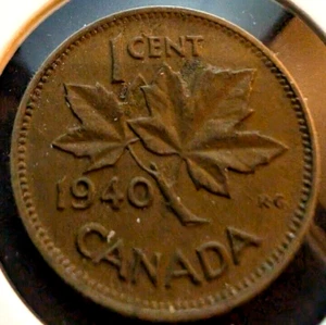 1940 Canada Small Cent Canadian 1 penny coin VERY NICE ! - Picture 1 of 2