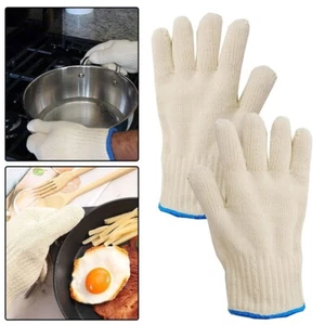 2 Piezas GUANTES DE HORNO RESISTENTES AL CALOR DE ALTA RESISTENCIA CON DEDOS HASTA 350°C Guante COCINA - Imagen 1 de 10