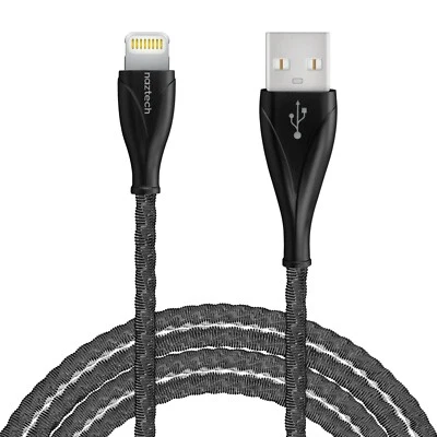 Naztech Elite Series MFi Lightning Charge & Sync Cable for iPhone iPad - Black - Image 1 of 4