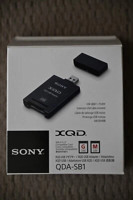 Sony XQD USB Adapter card reader (QDA-SB1) w/ cap & cable - handled carefully - Image 1 of 4