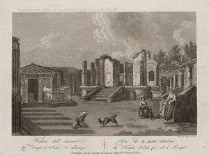 ALOJA (19.Jhd) nach Unbekannt (19.Jhd), Isistempel in Pompeji, um 1810, KSt. - Bild 1 von 5
