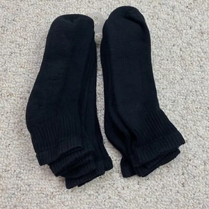 Unbranded Boys Ankle Socks sz L Black Compression Stretch Soft 6 Pack NEW - Picture 1 of 13