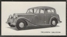 KELLOGGS-MOTOR CARS (BLACK & WHITE) 1949-#25- TRIUMPH SALOON