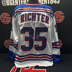 Mike Richter Signed New York Rangers Autographed White Jersey Steiner CX COA - Picture 1 of 3