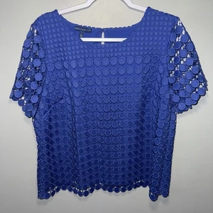 RSVP by Talbots XL Petite Royal Blue Embroidered Women’s Top- Dressy casual - Picture 1 of 7