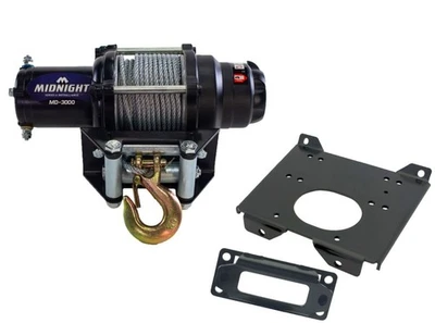 Viper 50 Ft Midnight Winch 3000 lb Steel w/ Mount For Polaris RZR 4 900 2015-21 - Image 1 of 4
