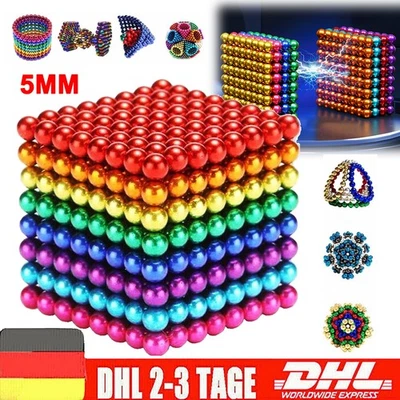 216pcs Starke Neodym-Magnete Würfel Scheiben Kugeln 8 Farbe Anti StressKugeln - Bild 1 von 4